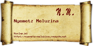 Nyemetz Meluzina névjegykártya